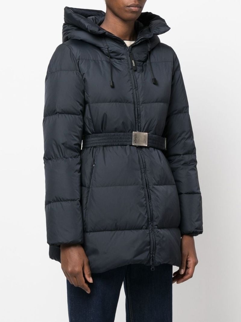 belted quilted coat - 4