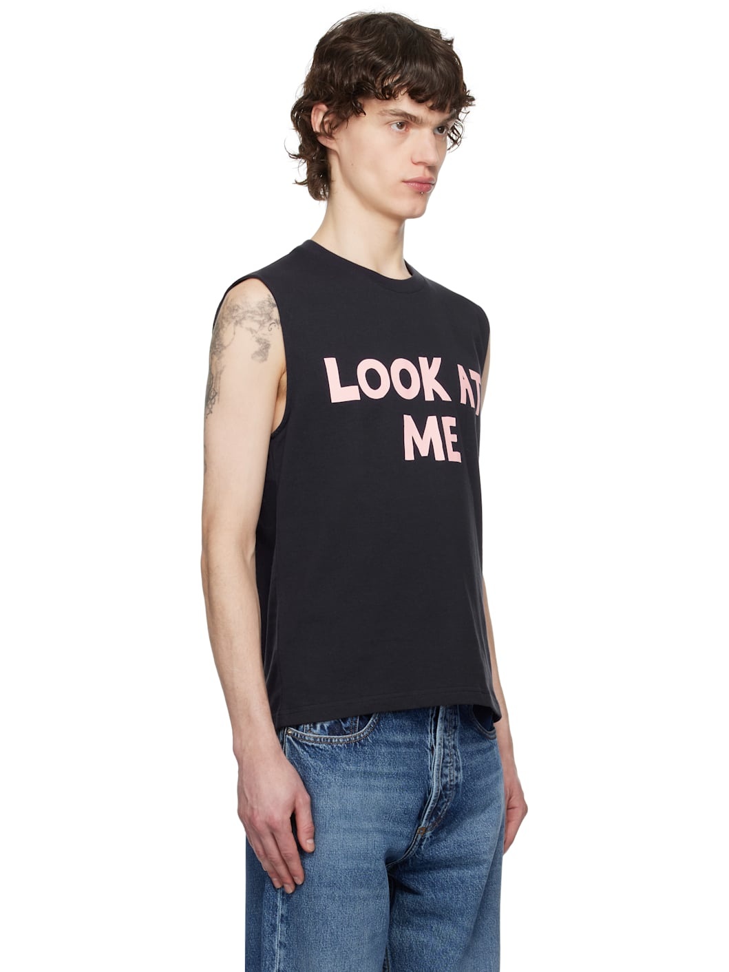Navy 'Look At Me' Printed Tank Top - 2