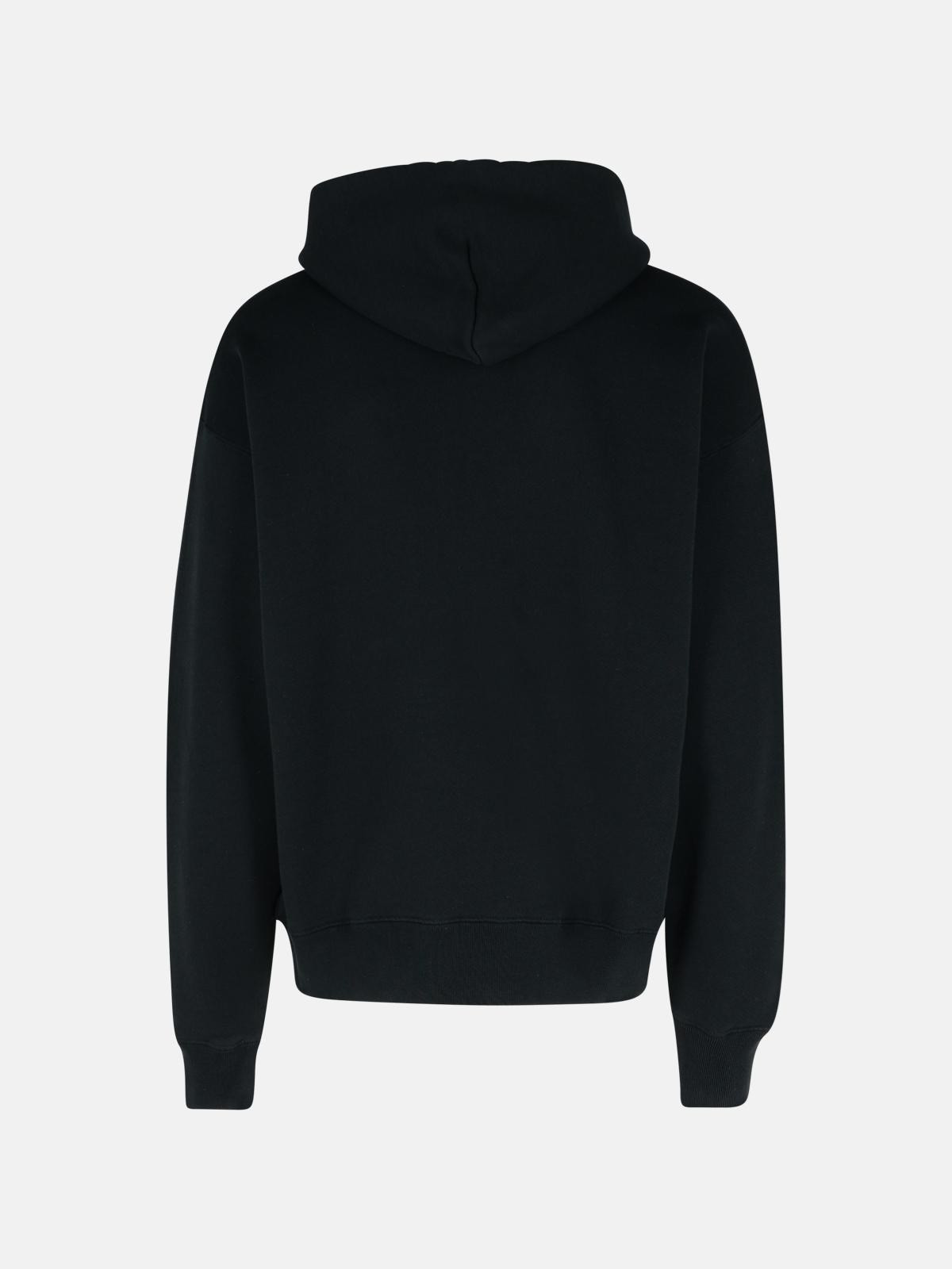 'FRESCO' BLACK COTTON SWEATSHIRT - 3
