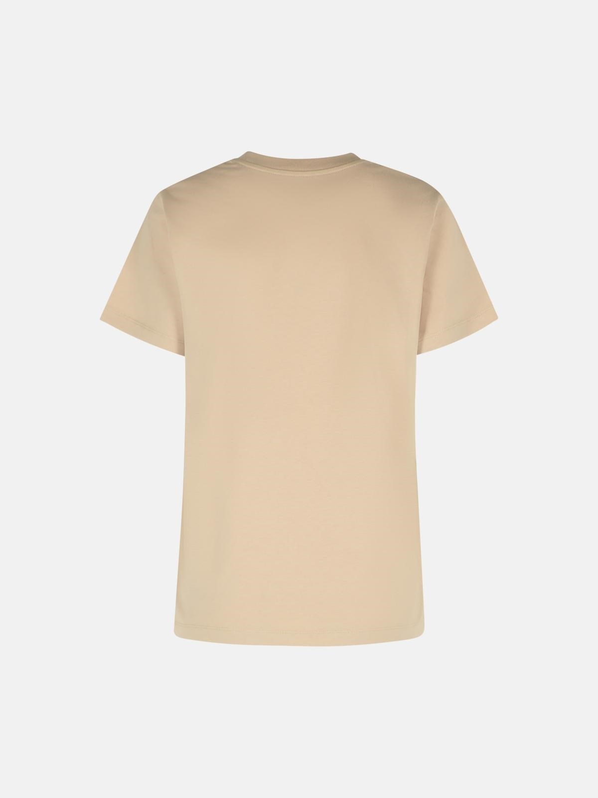 BEIGE COTTON T-SHIRT - 3
