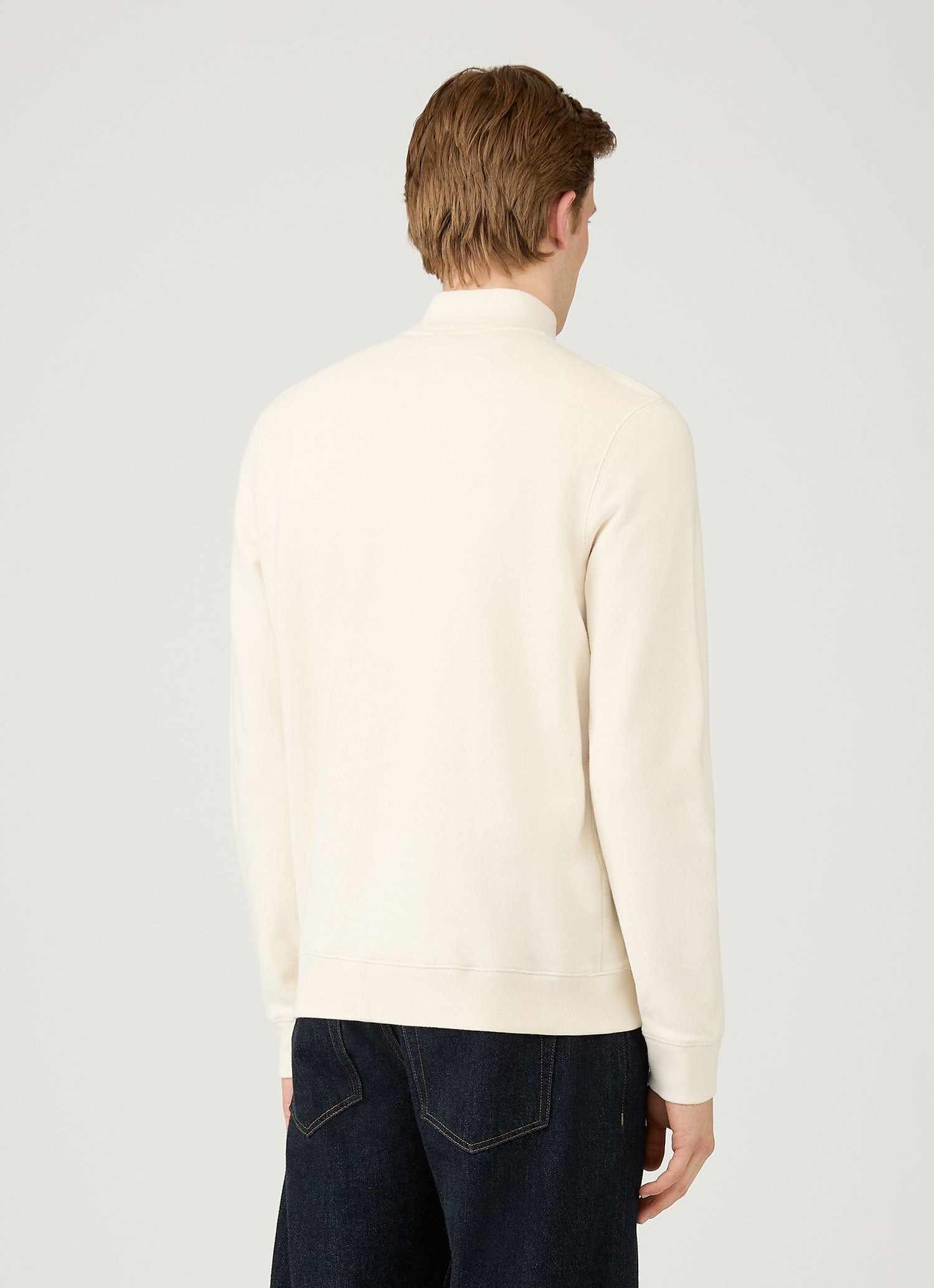 Undyed Half Zip Loopback Sweatshirt - 5