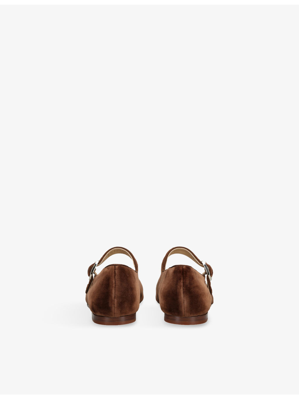 Mary Jane Velvet Ballet Flats - 4