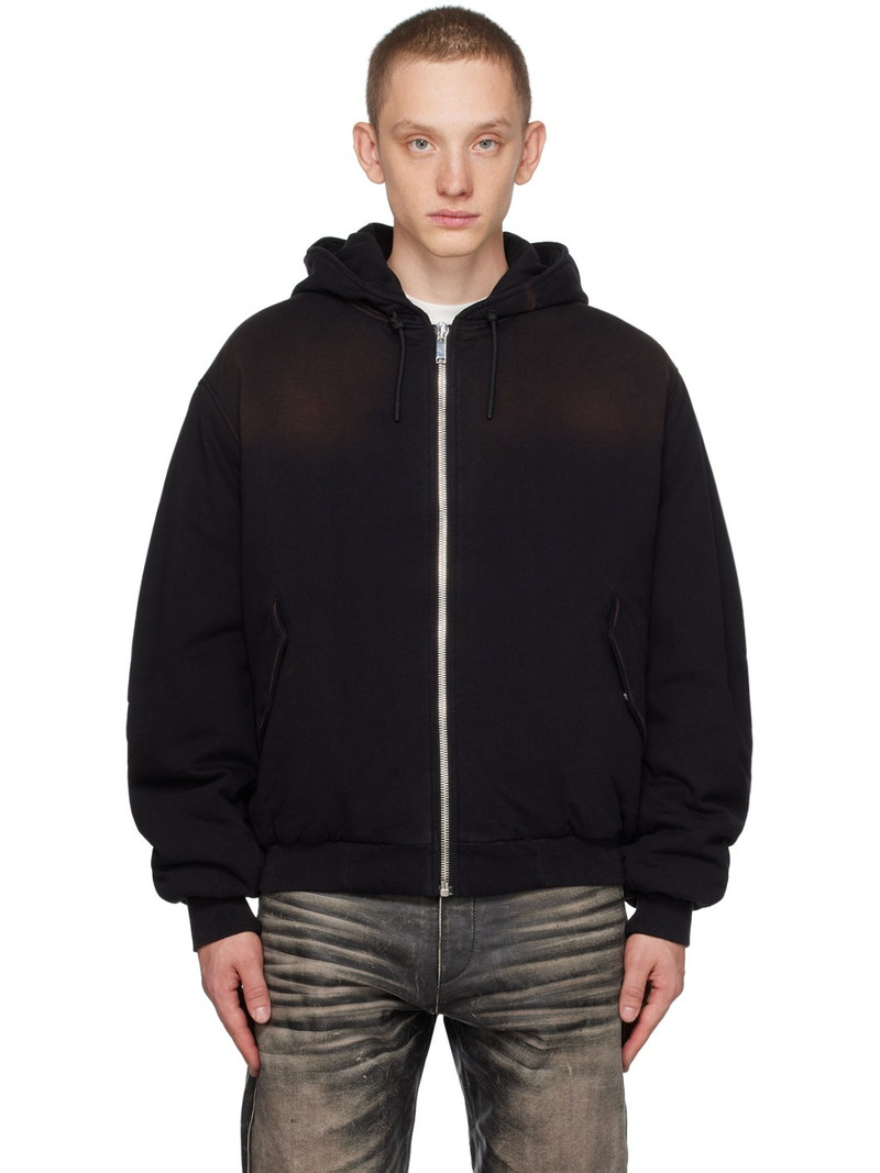 Black Faded Down Jacket 1