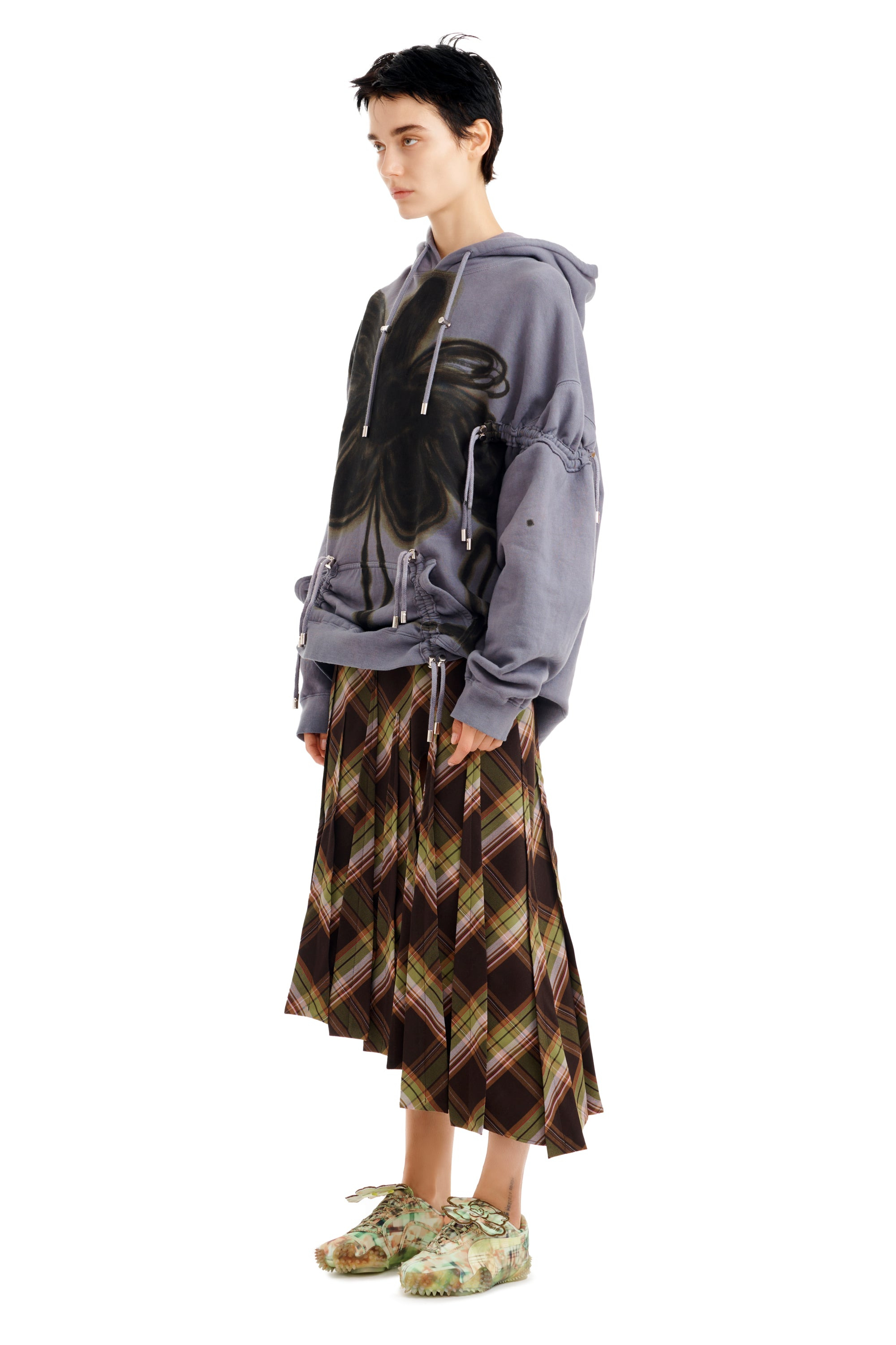 MIDNIGHT FLOWER POT RHINESTONE BURST HOODIE - 3