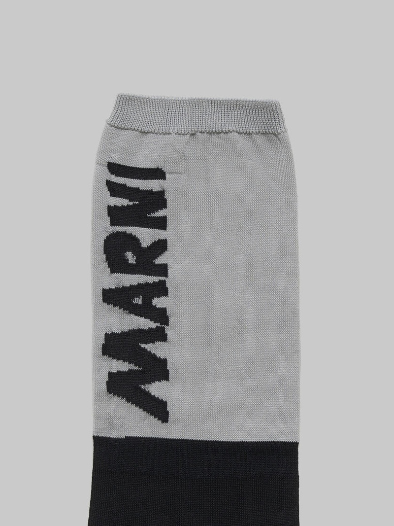 BLACK AND BEIGE SOCKS WITH MARNI LOGO 3
