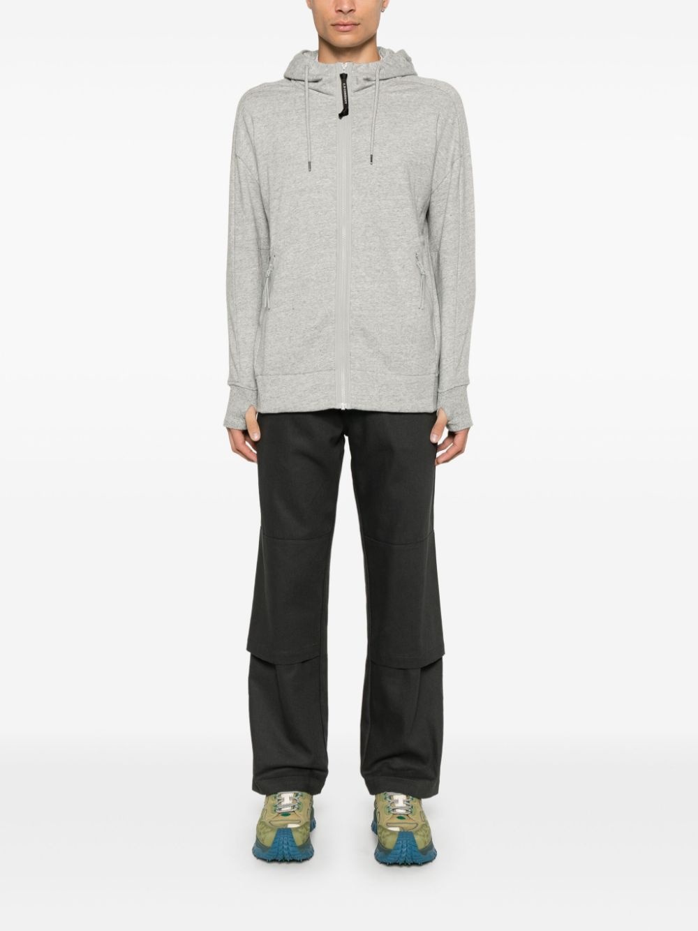 Goggles-detail zip-up hoodie - 2