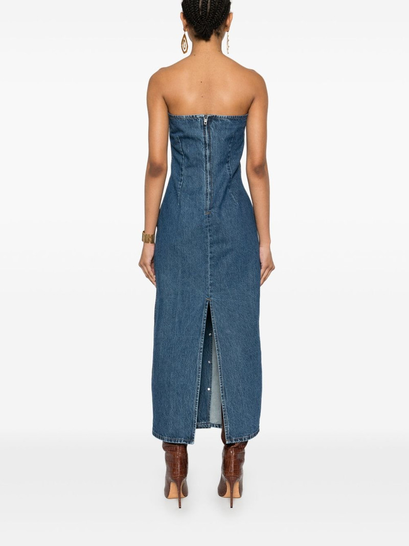 button-detail denim dress 4
