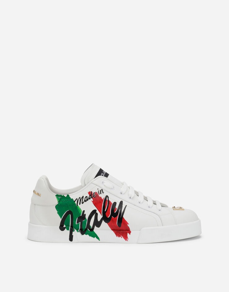 Calfskin Portofino Light sneakers with print - 1