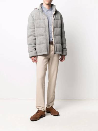 Brunello Cucinelli hooded padded down coat outlook