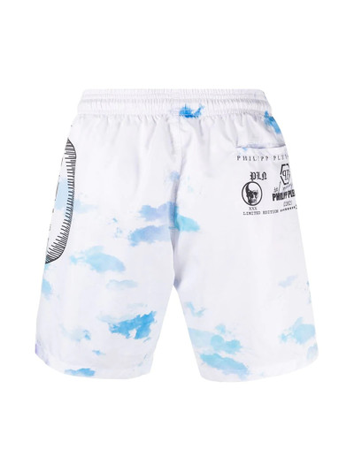 PHILIPP PLEIN cloud-print swimshorts outlook