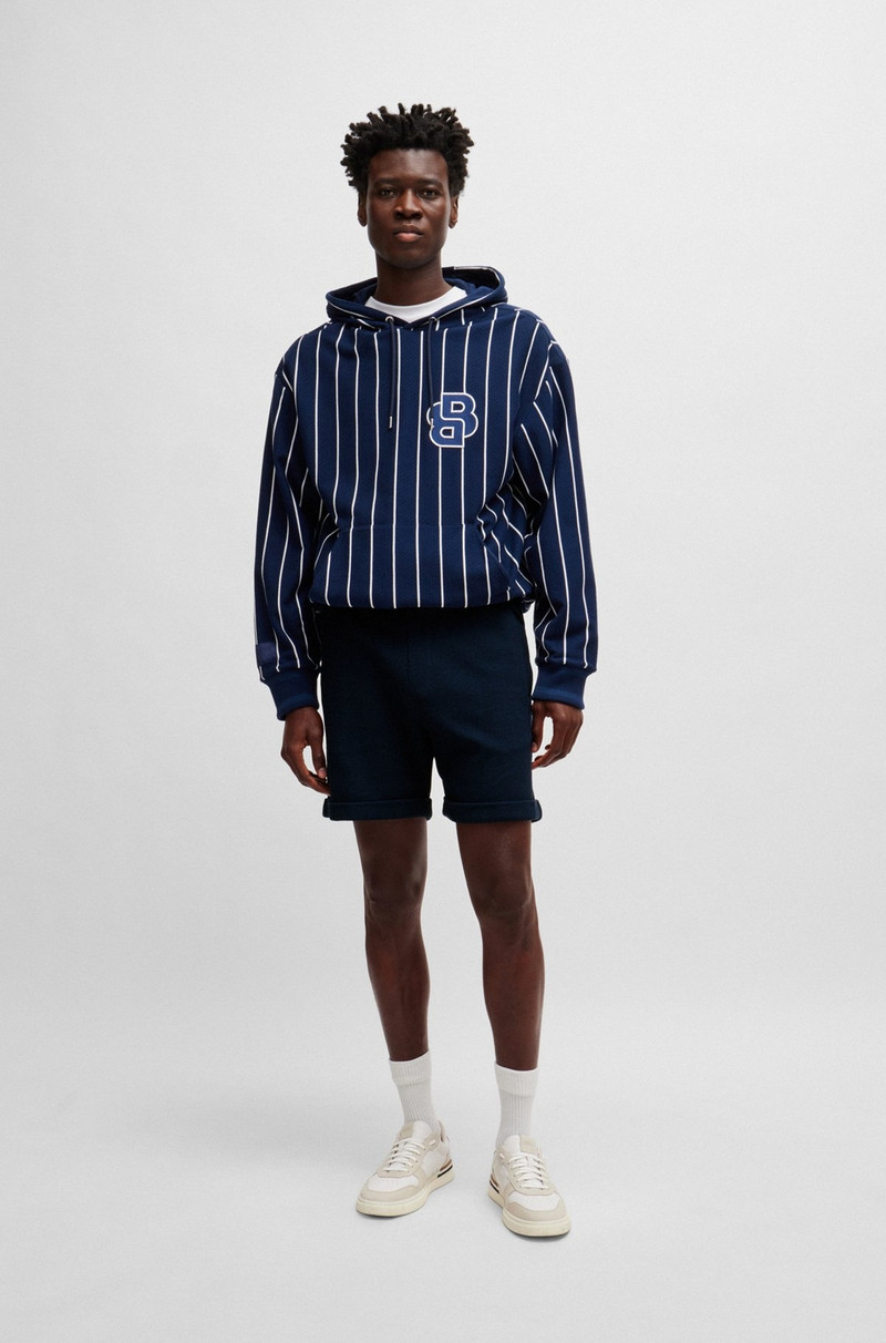 BOSS OVERSIZE-FIT SHORTS WITH SILVER-TONE TRIMS outlook