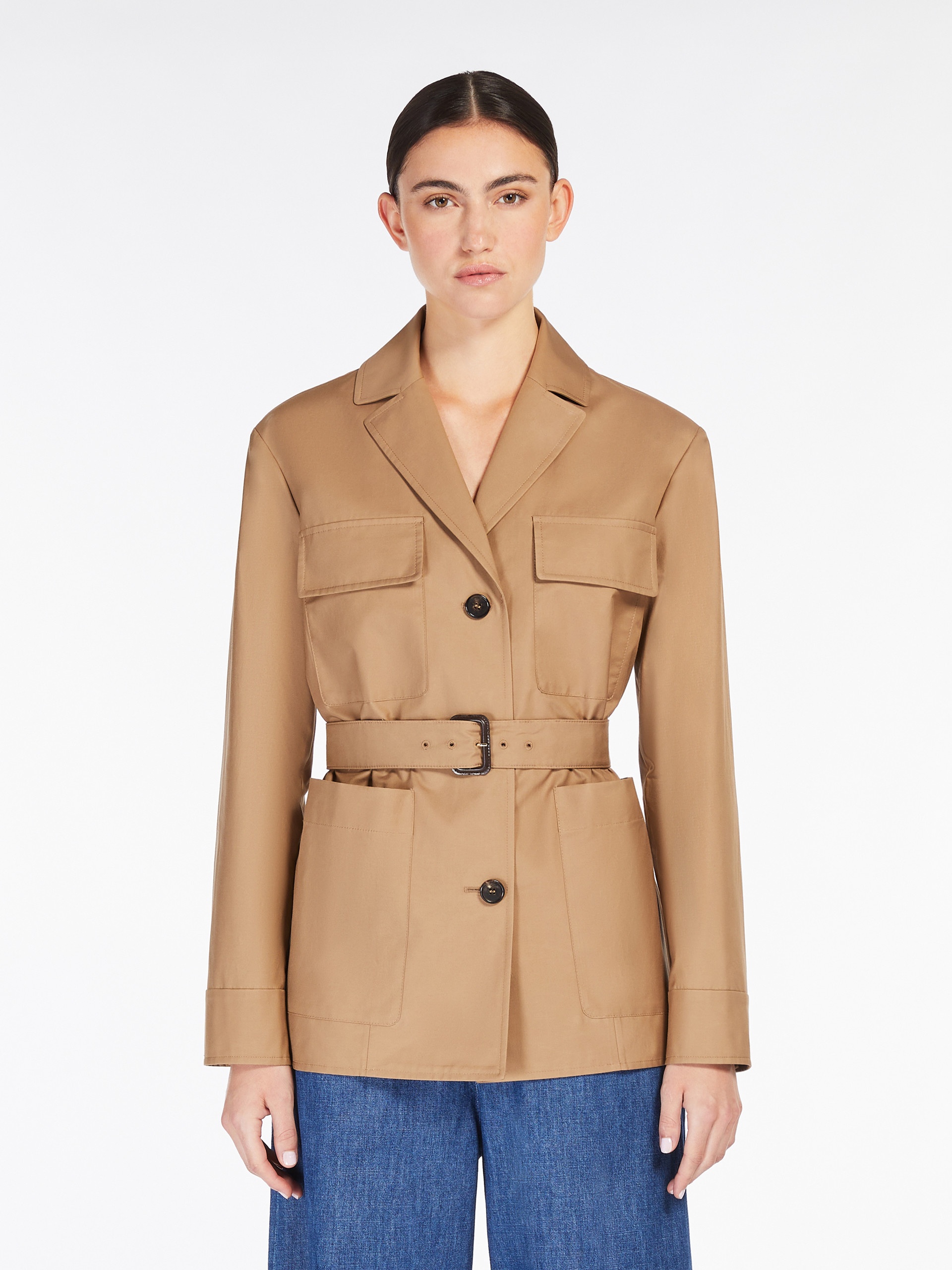 GIULIA Water-repellent cotton belted jacket - 3