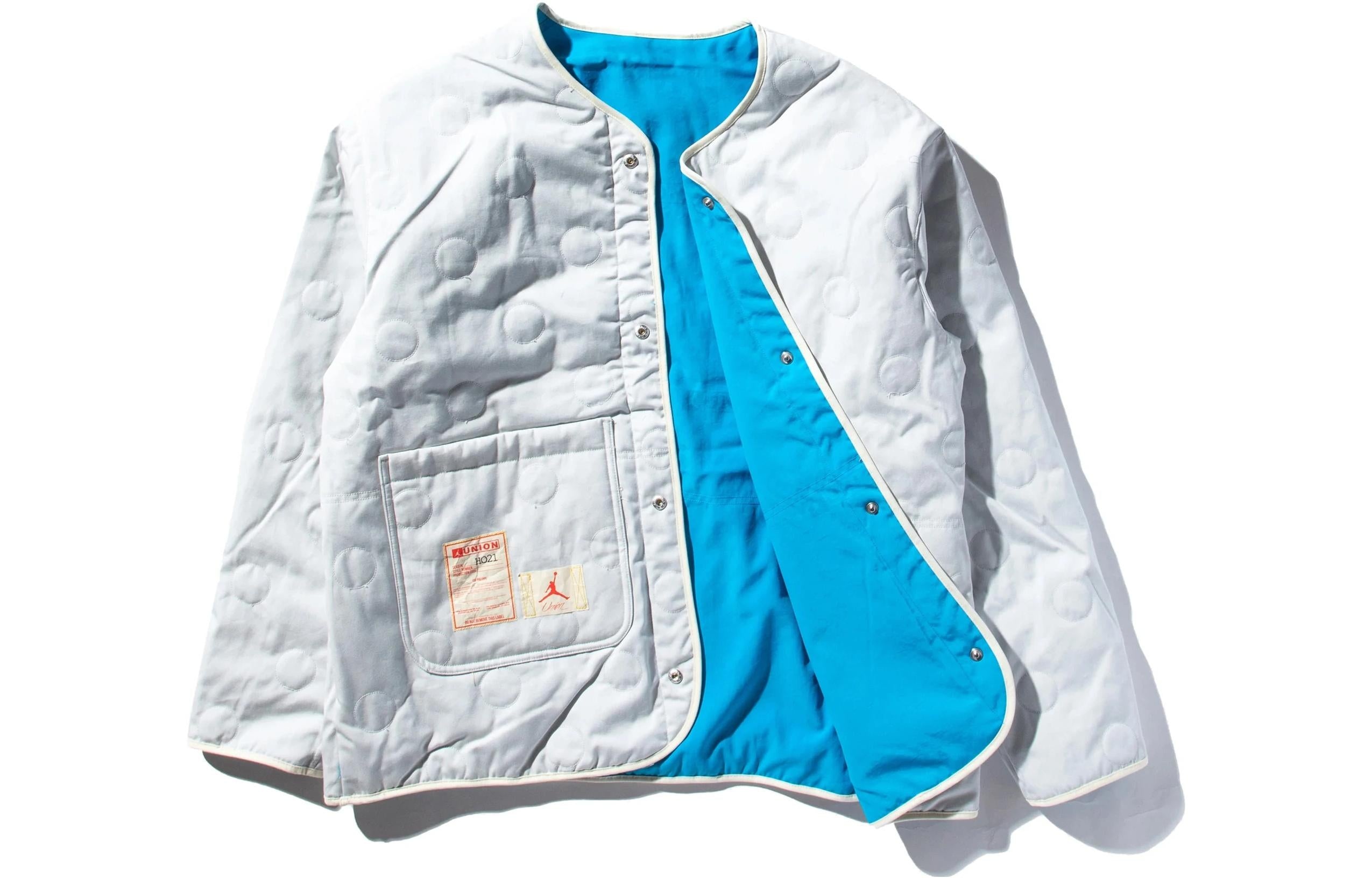 Men's Air Jordan x Union Crossover Solid Color Printing Logo reversible Long Sleeves Jacket US Editi - 2