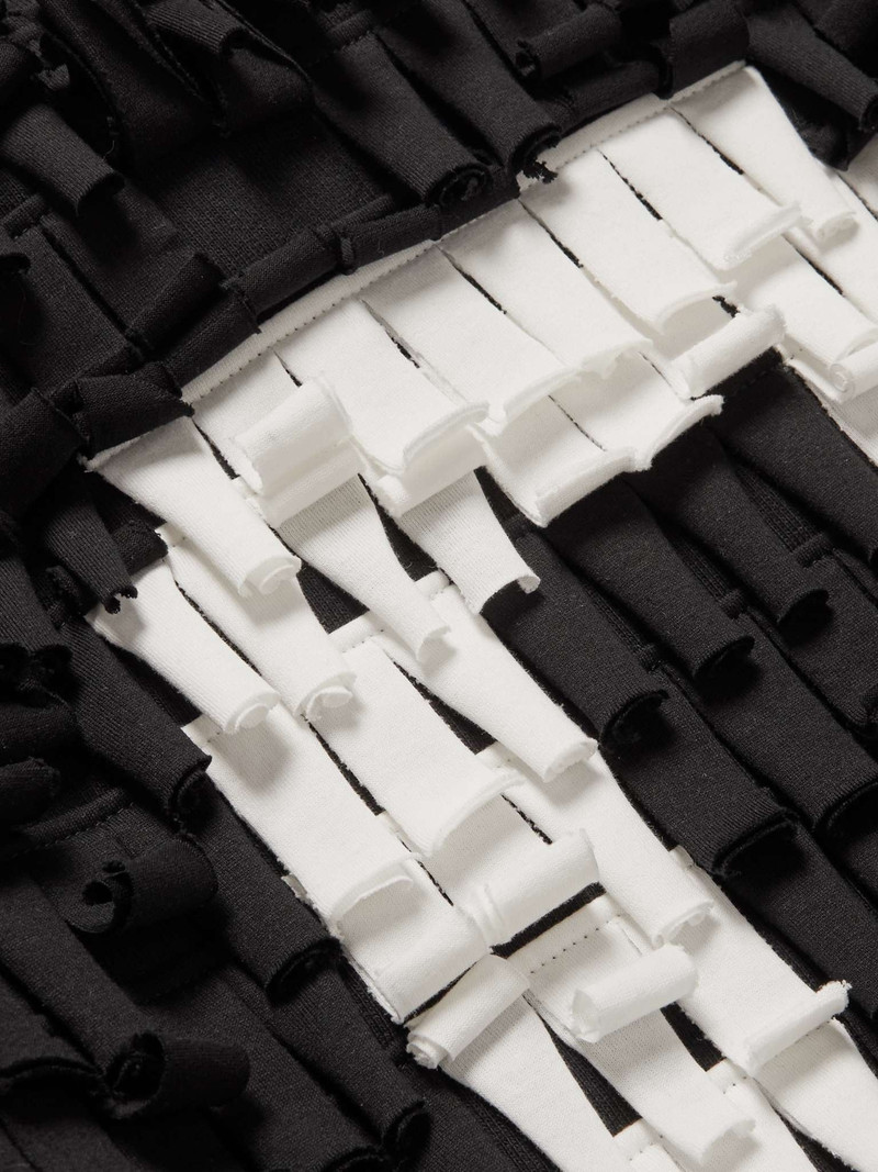 Fringed Logo-Print Cotton-Blend Sweater 3