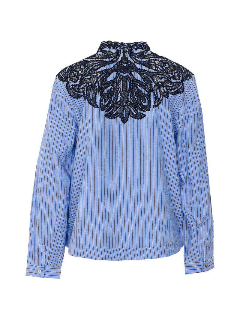 Sea Maella stripe lace shirt outlook
