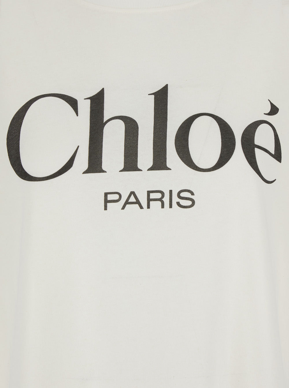 Chloé Women White Crewneck T-Shirt With Logo Print On The Front In Cotton Woman - 3