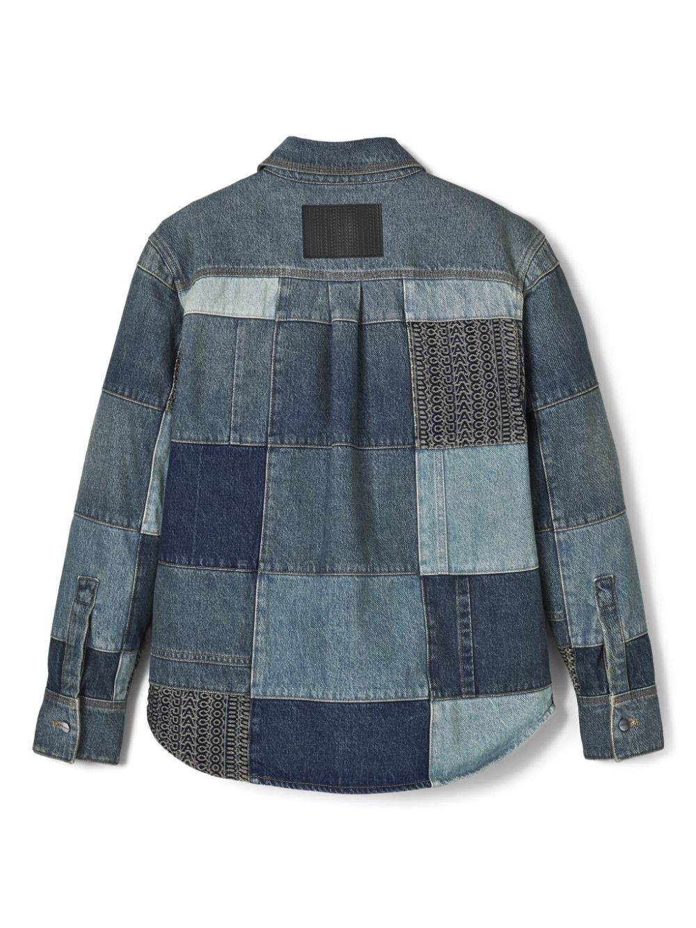 patchwork denim shirt - 6
