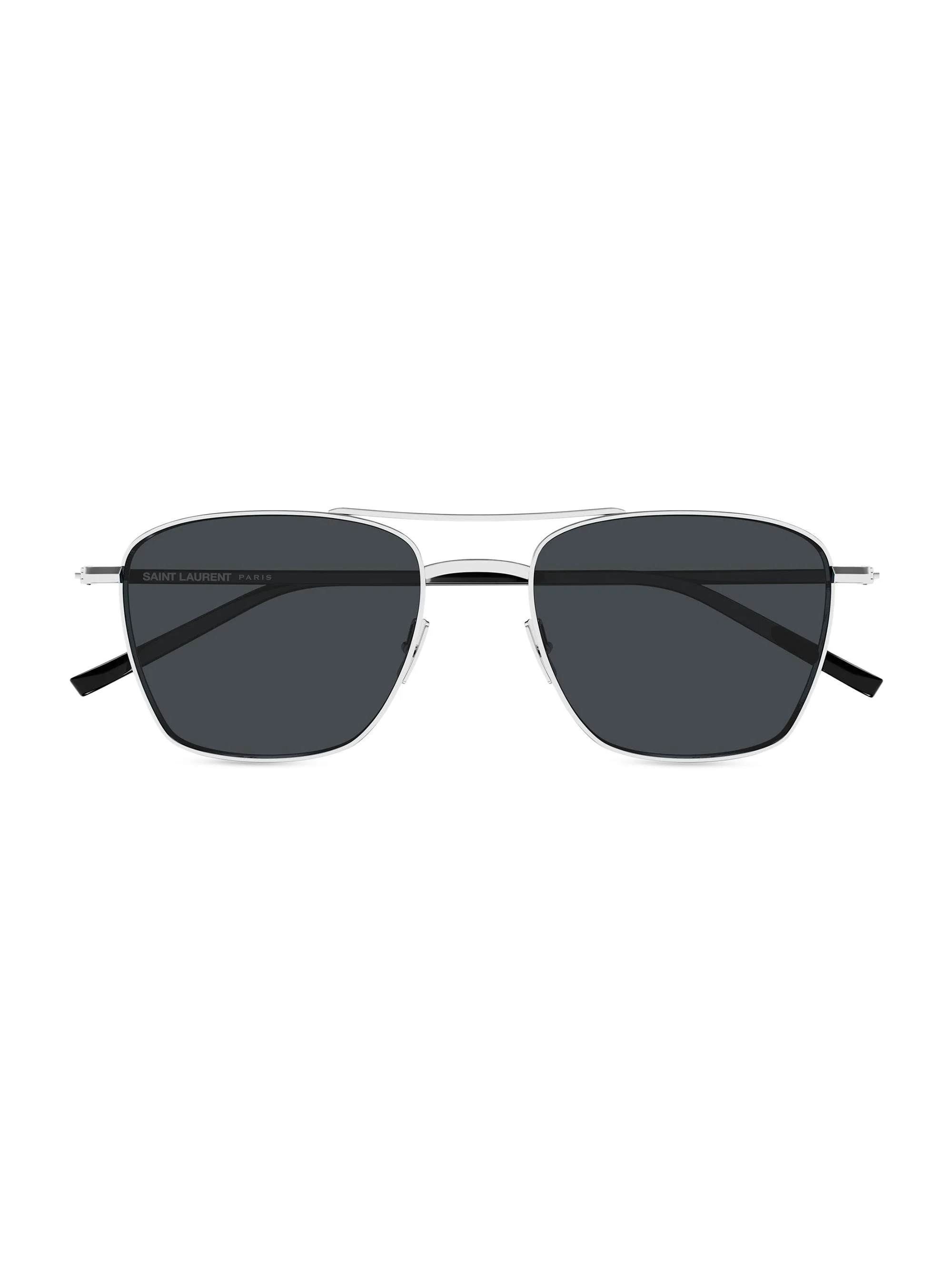 Men's 53MM Aviator Sunglasses - Silver Black - 1