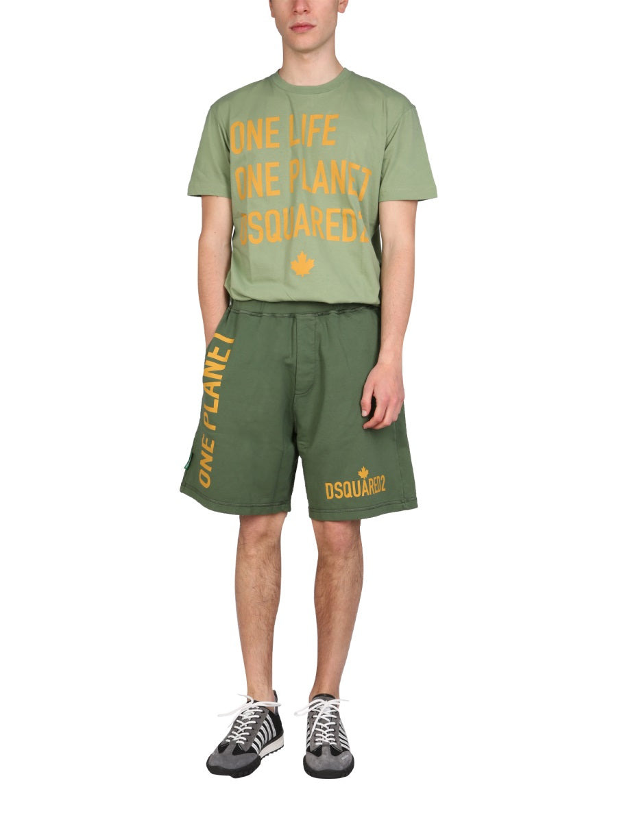 Dsquared Men "One Life One Planet" Bermuda Shorts - 2