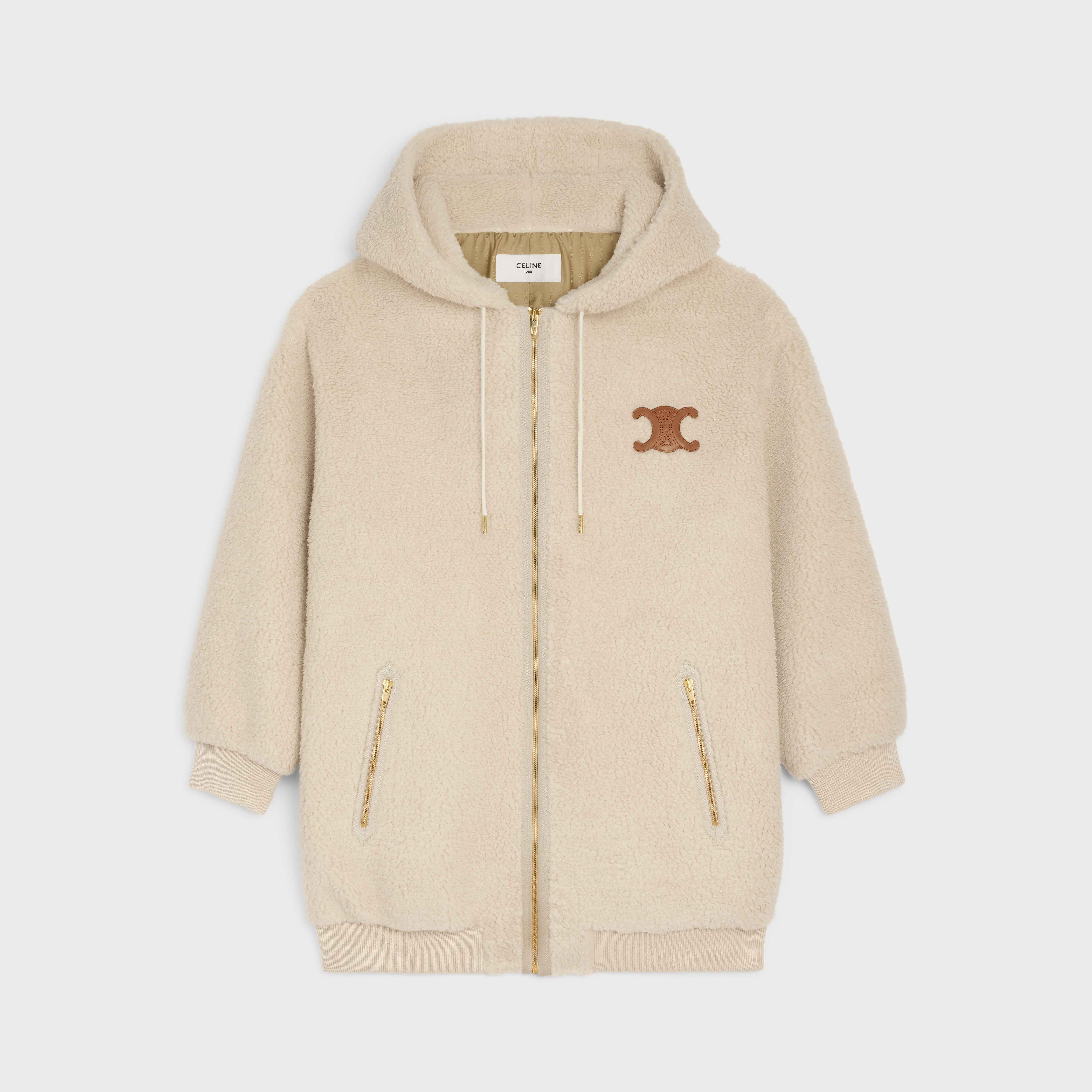 CELINE TRIOMPHE ZIPPED JACKET IN CASHMERE AND SILK | REVERSIBLE