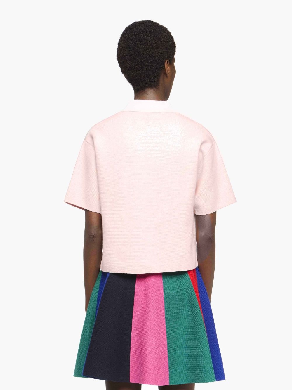 CROPPED KNITTED POLO TOP - 3