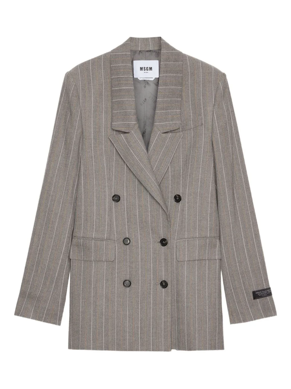 pinstripe double-breasted jacket - 1