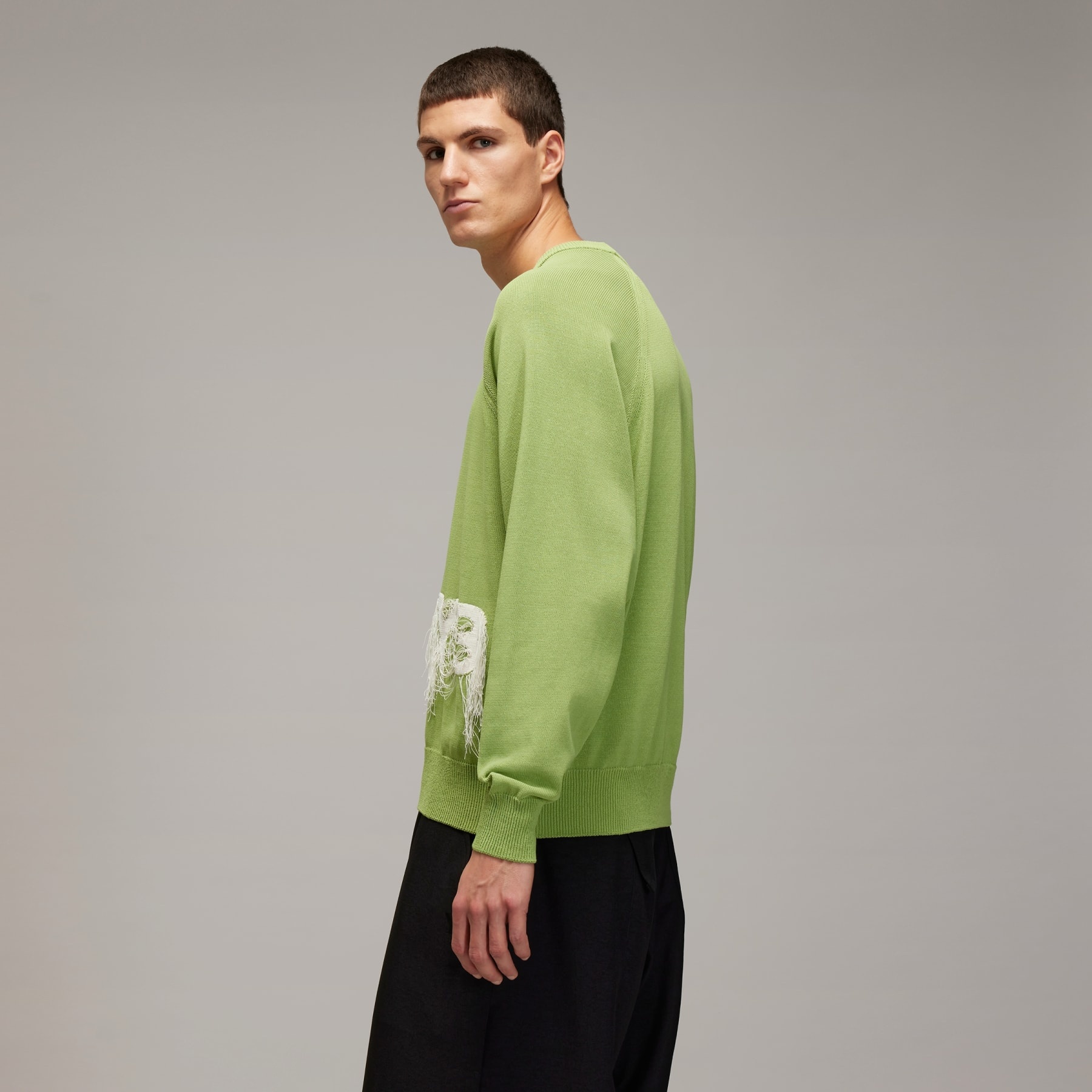 Y-3 Logo Knit Crew Sweatshirt - 3