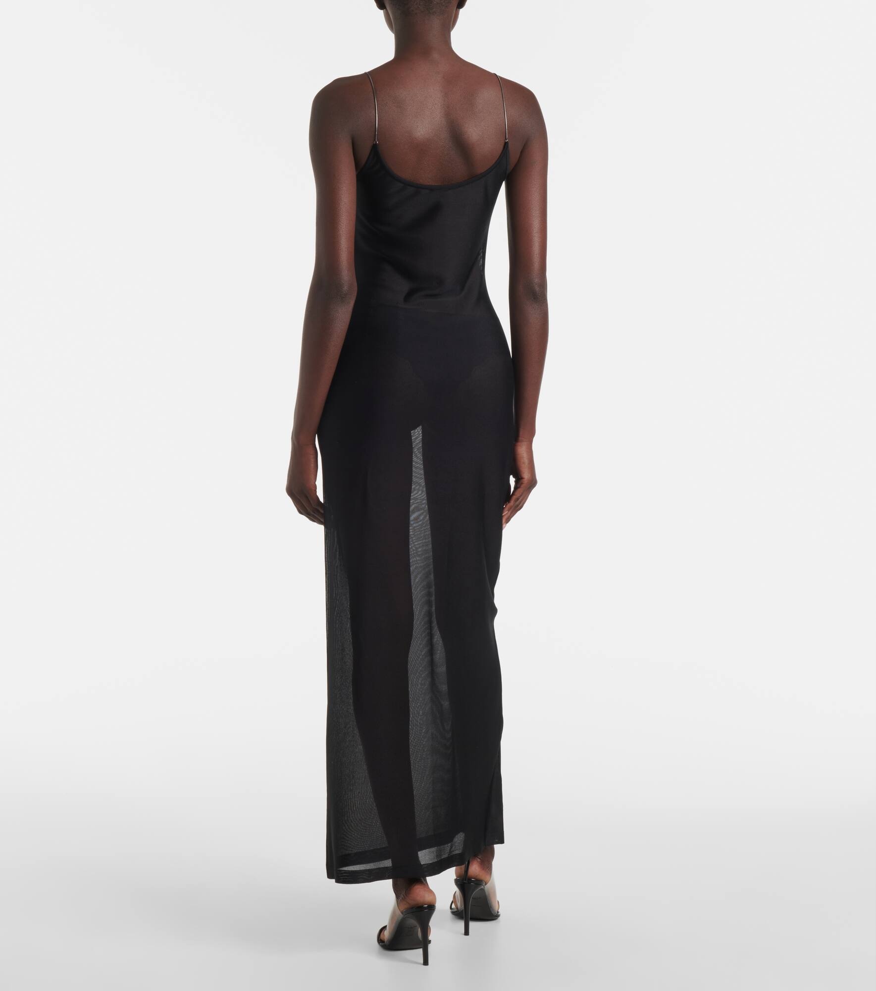 Sheer knitted midi dress - 3