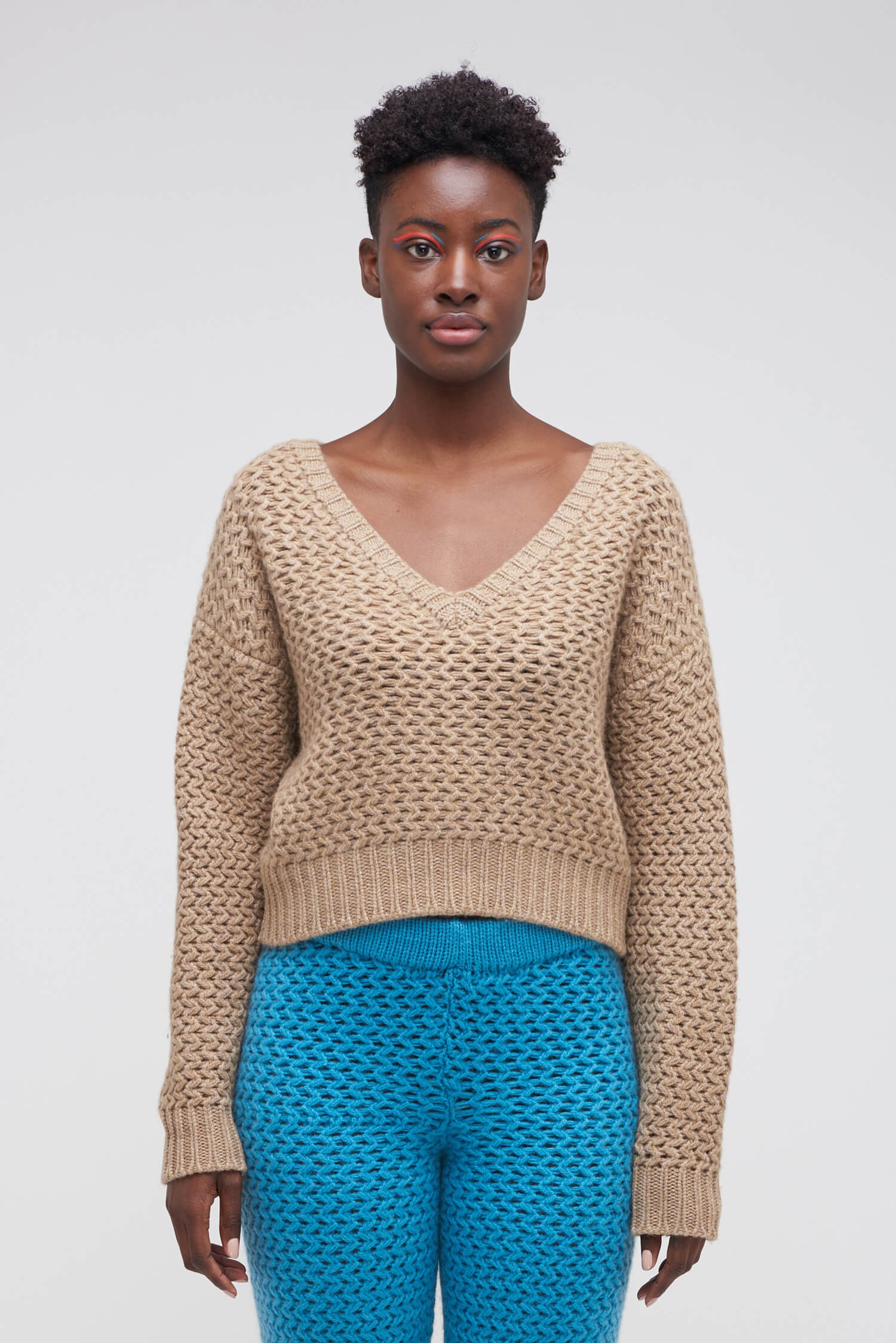 ROPE STITCH WOMEN'S V-NECK - 2