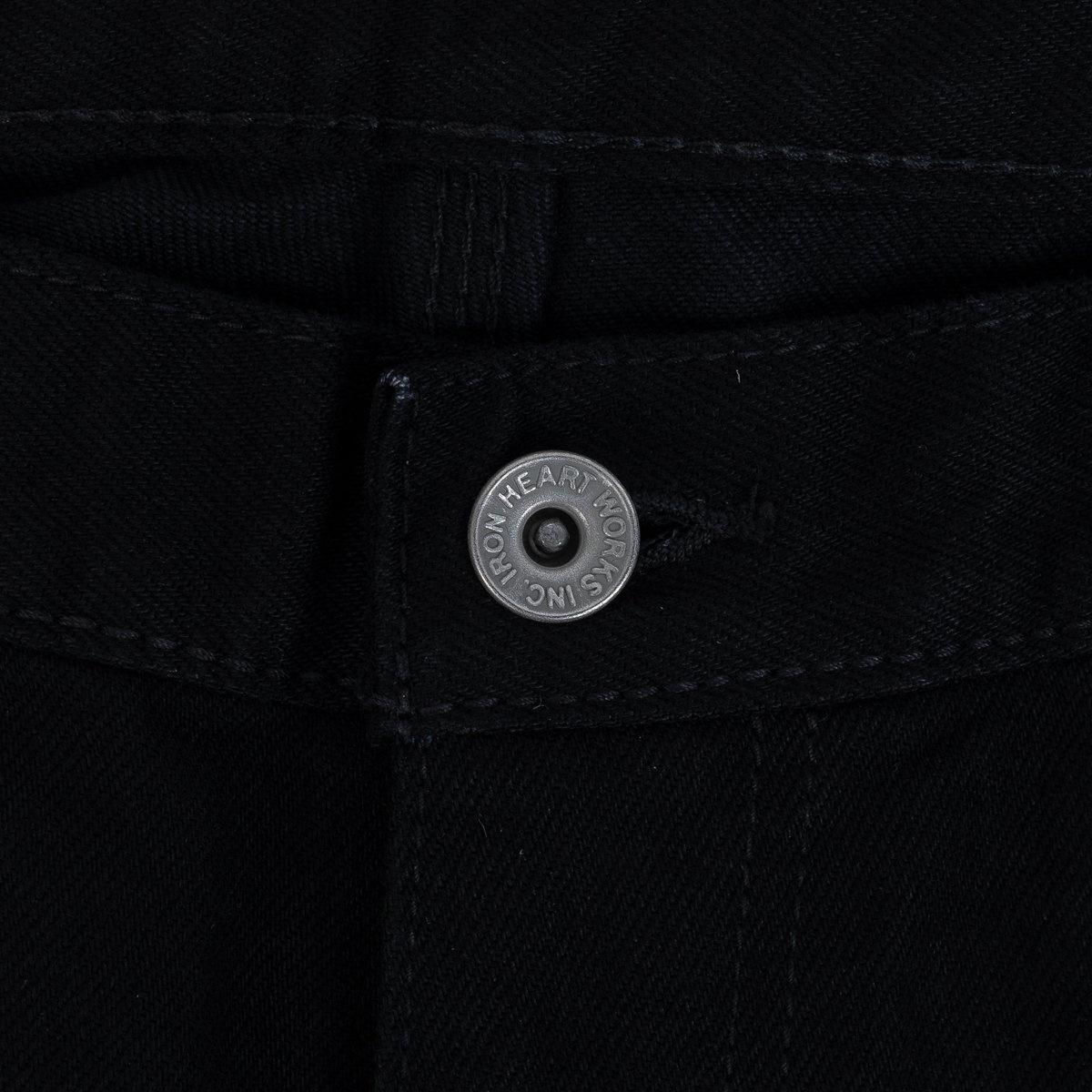 IHDR-502bb 14oz Selvedge Denim Cargo Pants - Black/Black - 9