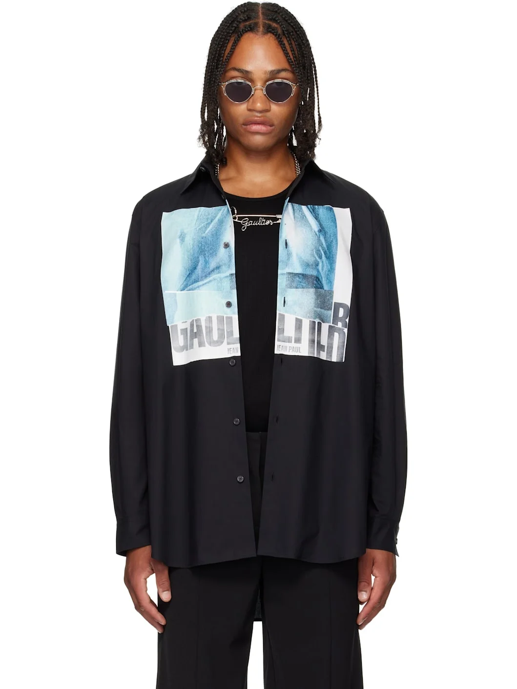 Black 'The Oversized Water' Shirt - 1