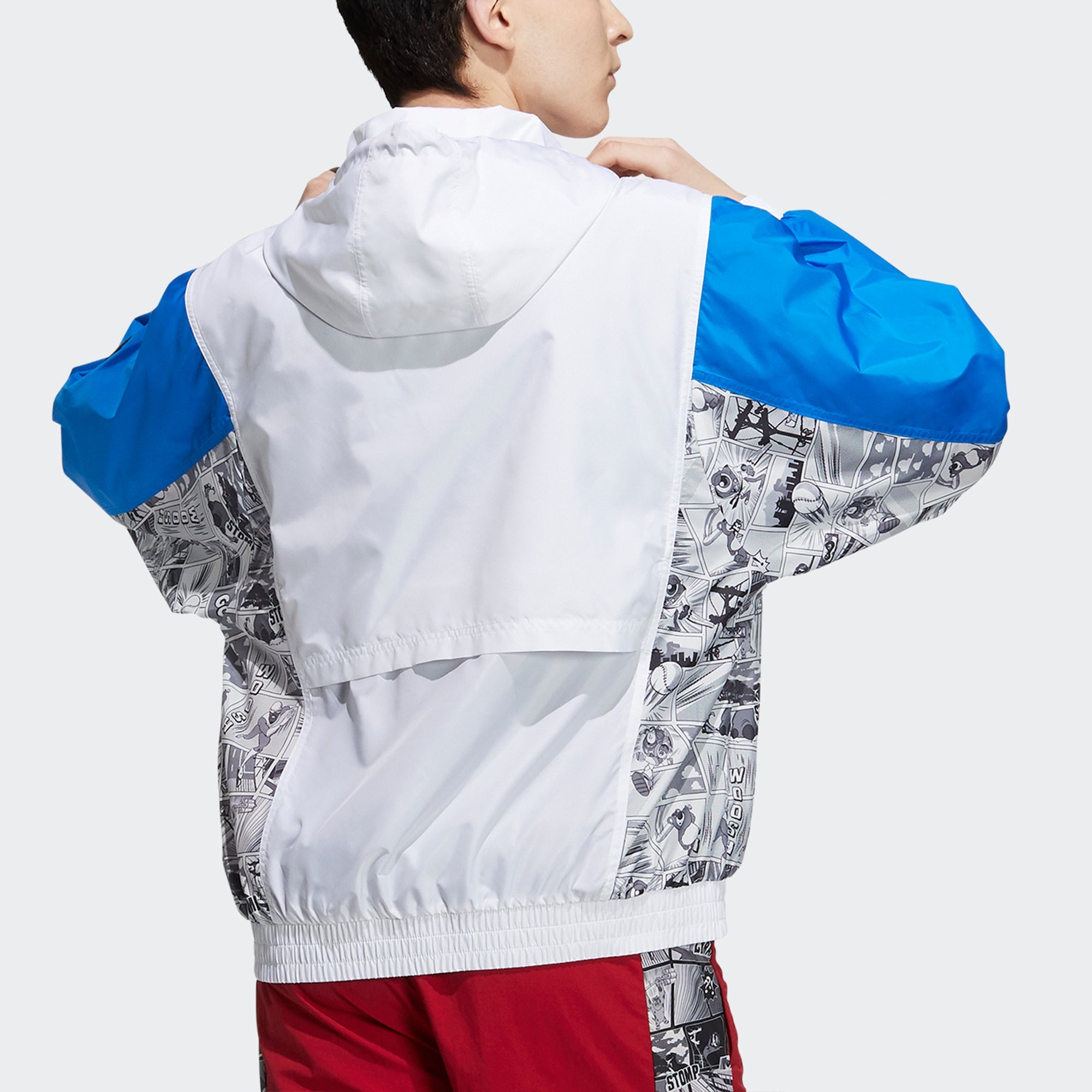 adidas originals x Disney Crossover Manga Wb Pattern Sports Hooded Jacket White HD9078 - 4