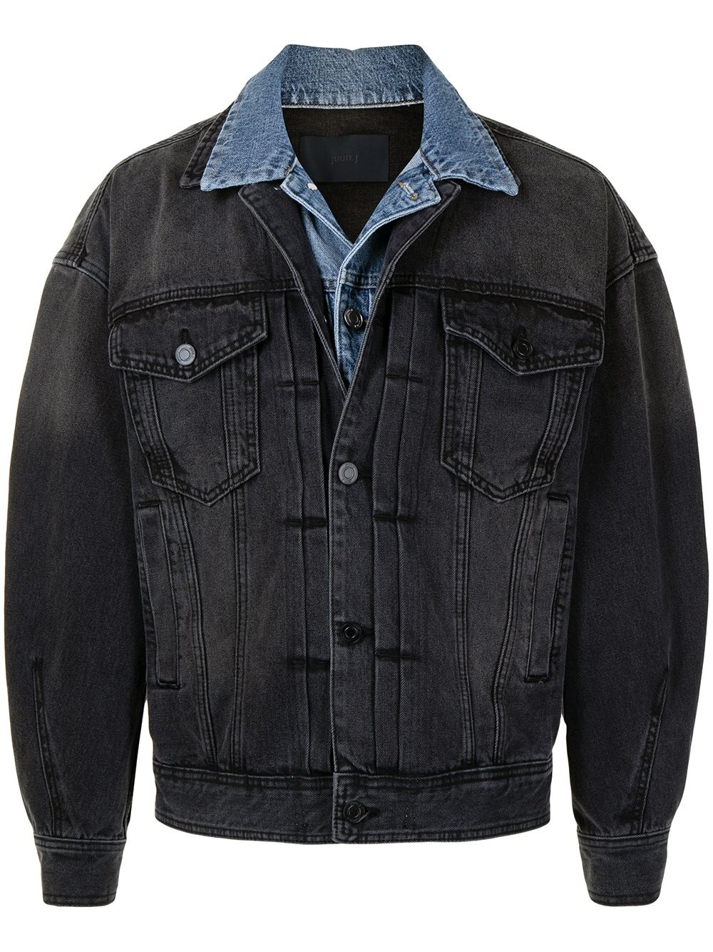 double denim jacket - 1