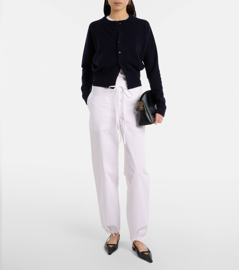 Victoria Beckham Cotton poplin tapered pants outlook