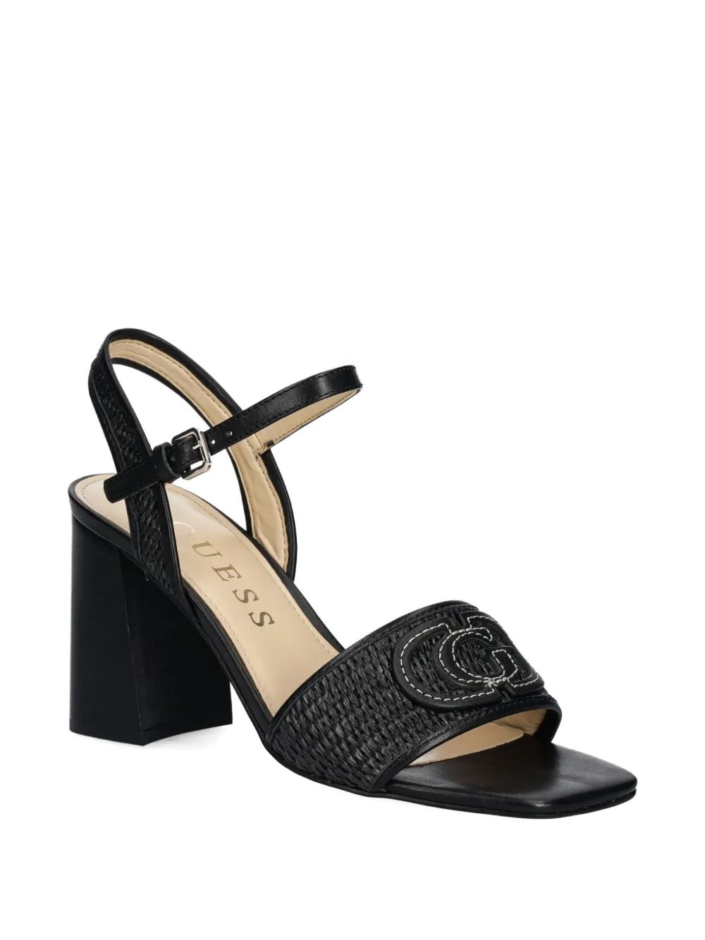 85mm Ganika woven-strap block-heel sandals - 2