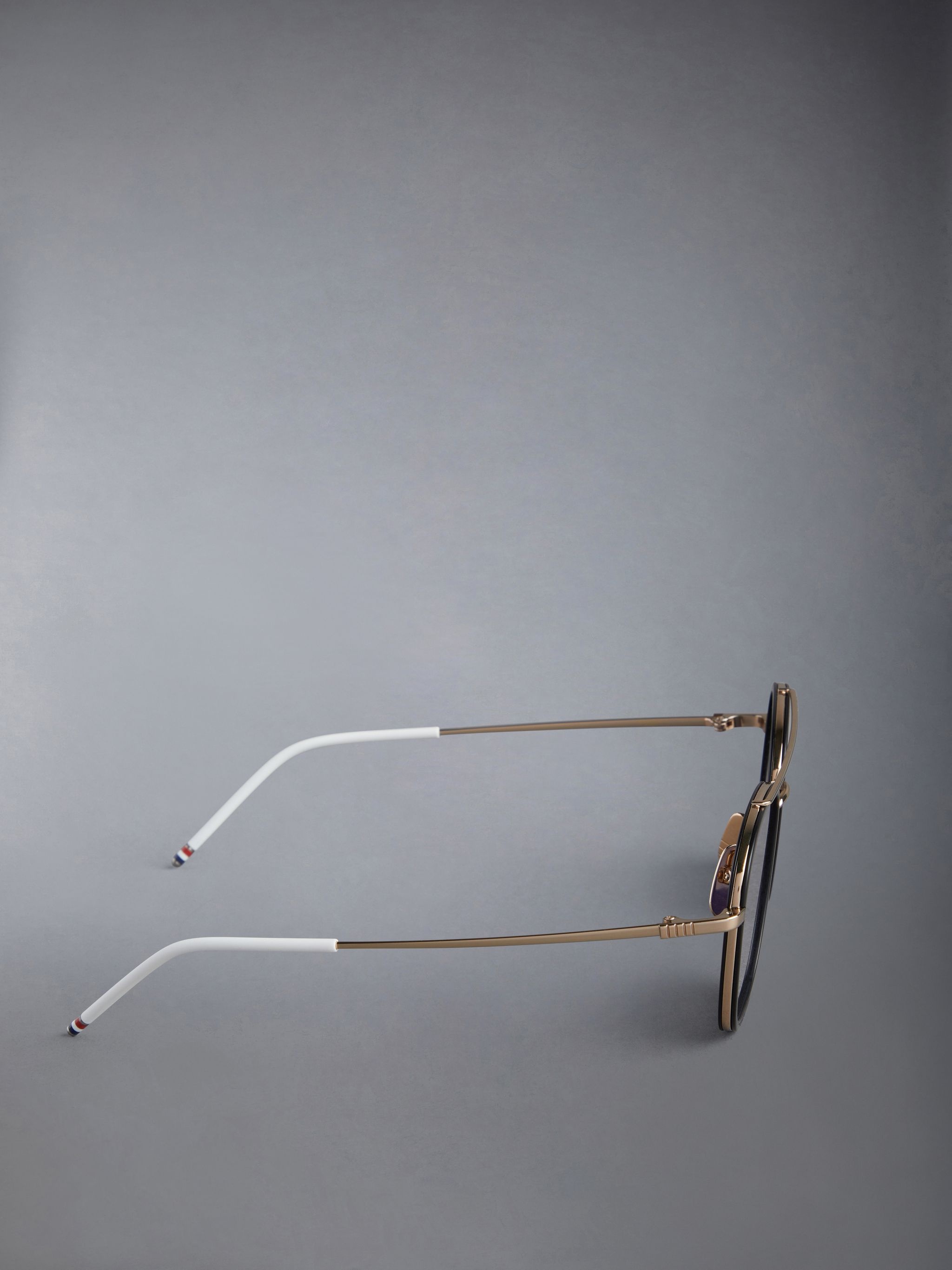 RECTANGULAR AVIATOR SUNGLASSES IN ACETATE AND TITANIUM - 4