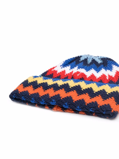 Missoni zigzag pattern wool beanie outlook