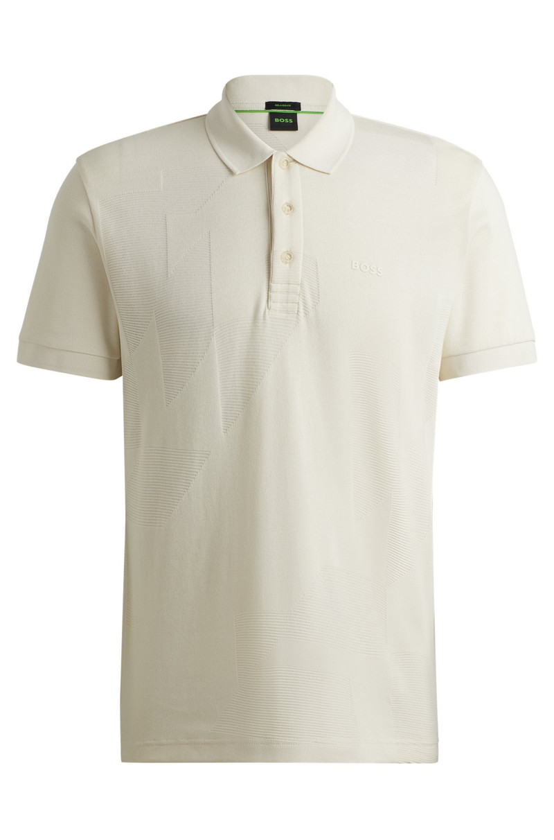 LOGO를 가진 COTTON JACQUARD에 있는 릴레이 POLO SHIRT 1