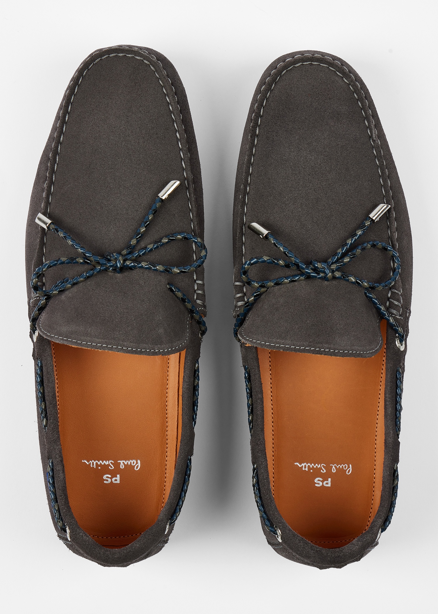 Dark Grey 'Springfield' Suede Driving Loafers - 5