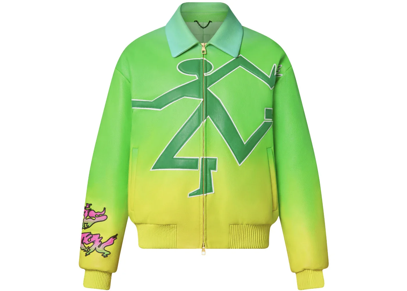 Louis Vuitton Fluo Gradient Leather Bomber Jasmin - 1