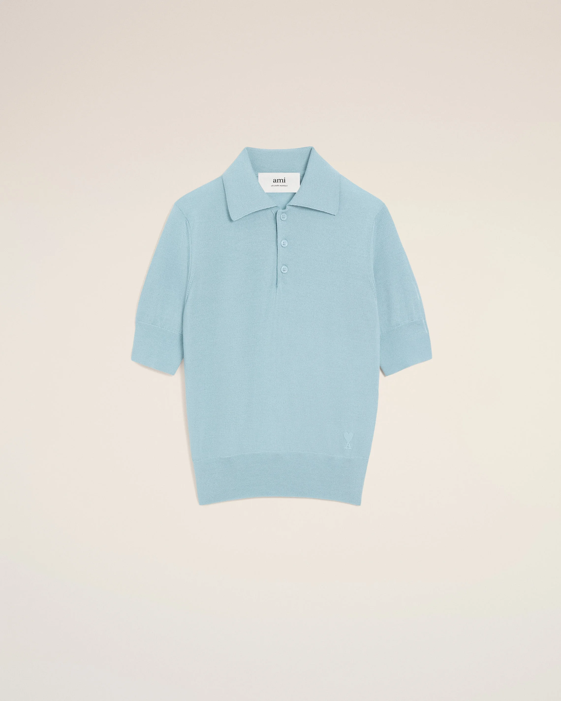 BLUE WOOL AMI DE COEUR POLO - 1