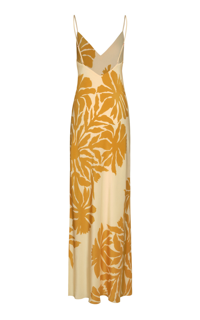 Tropical Harmony Silk Maxi Dress yellow 5