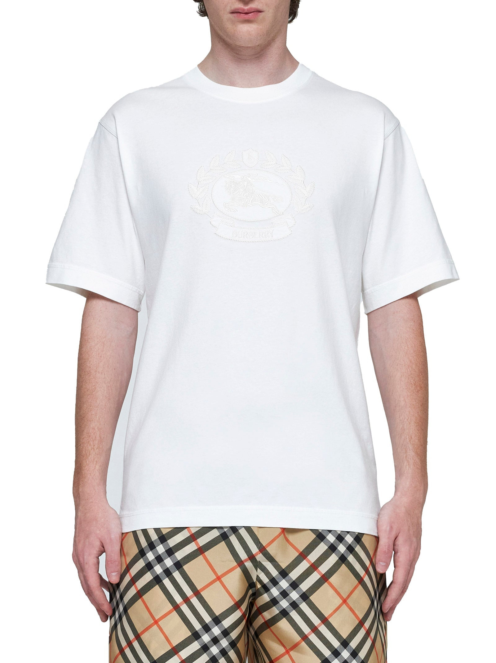 Burberry Men Logo Cotton T-Shirt - 3