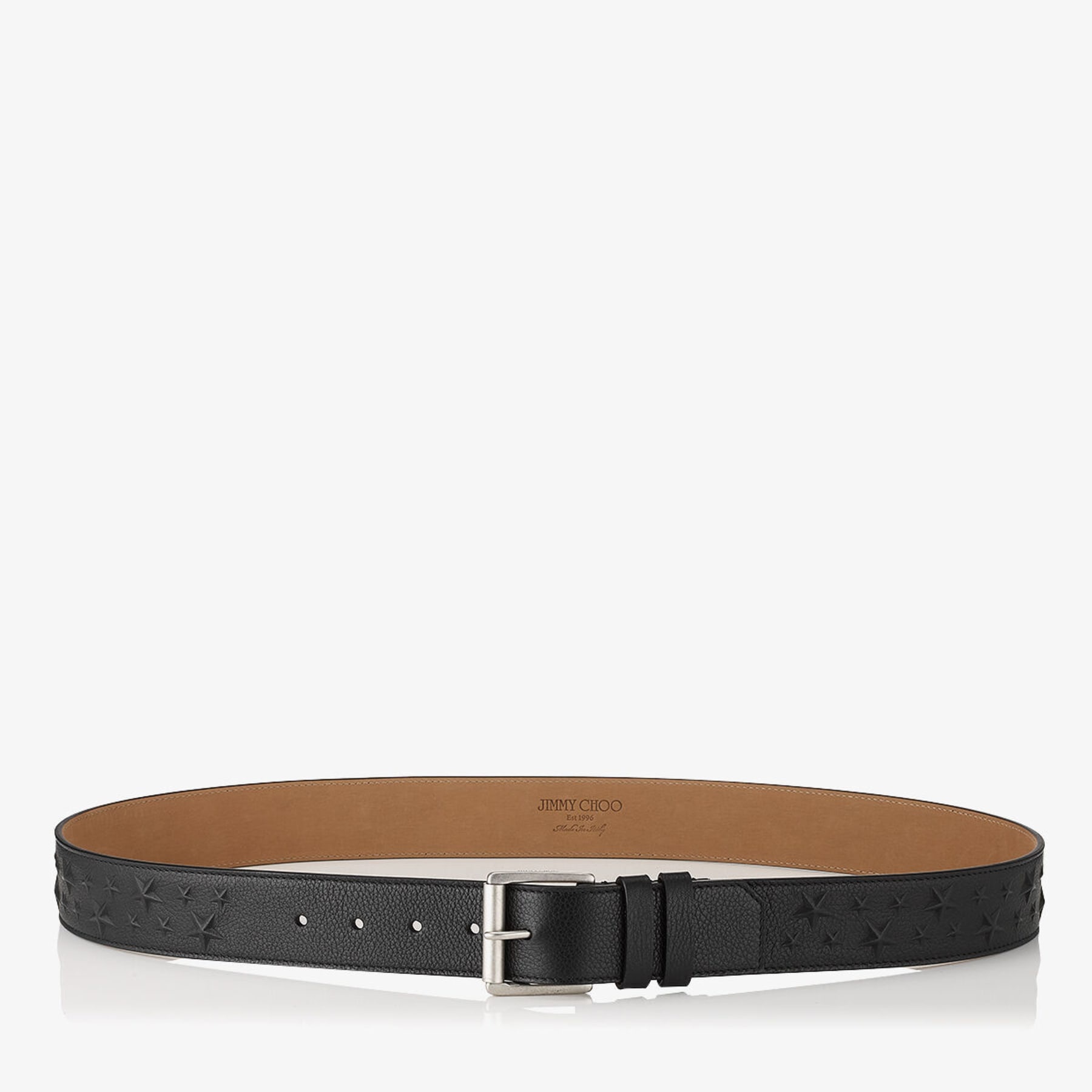 Archer
Black Grainy Leather Belt with Embossed Stars - 1