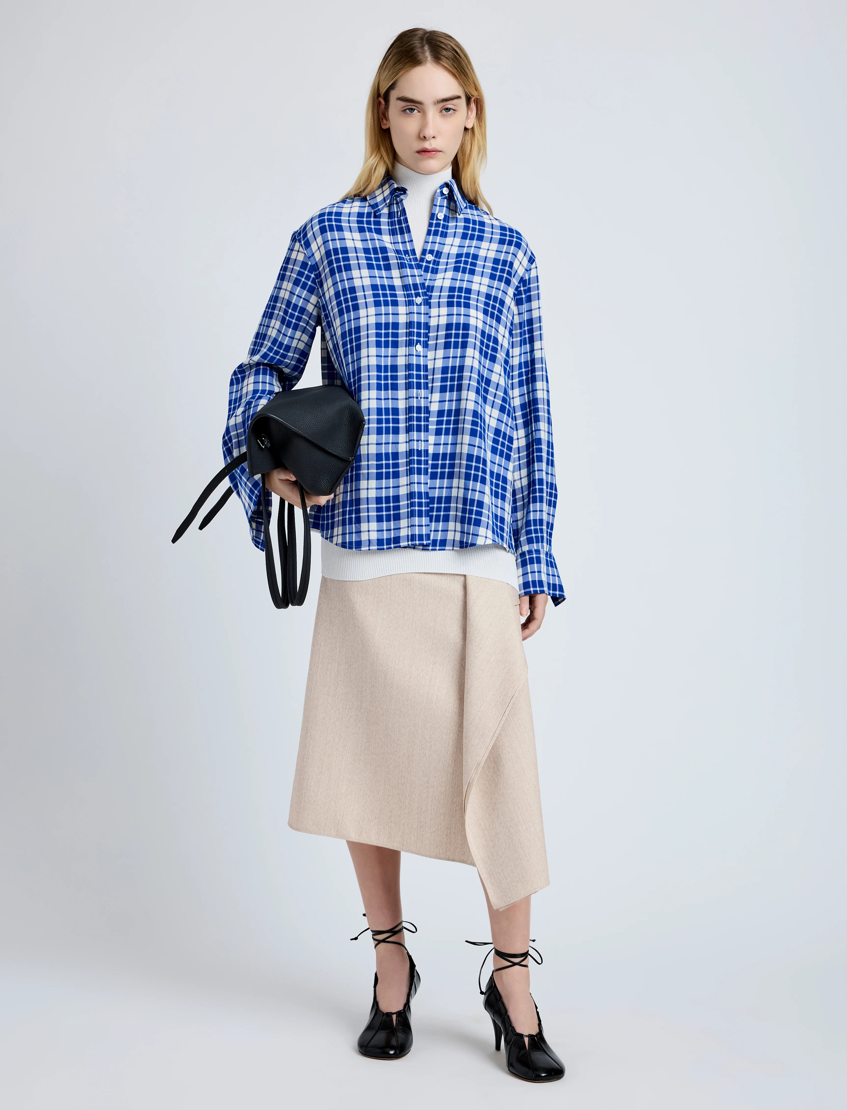 Bronwen Top in Crinkled Plaid - 3