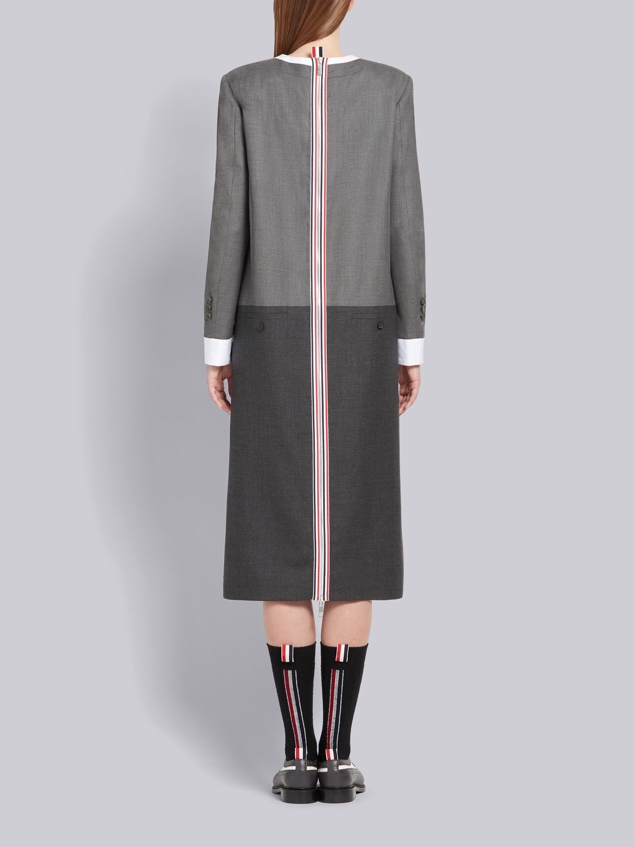 Trompe L'oeil Super 120s Suit Dress - 3