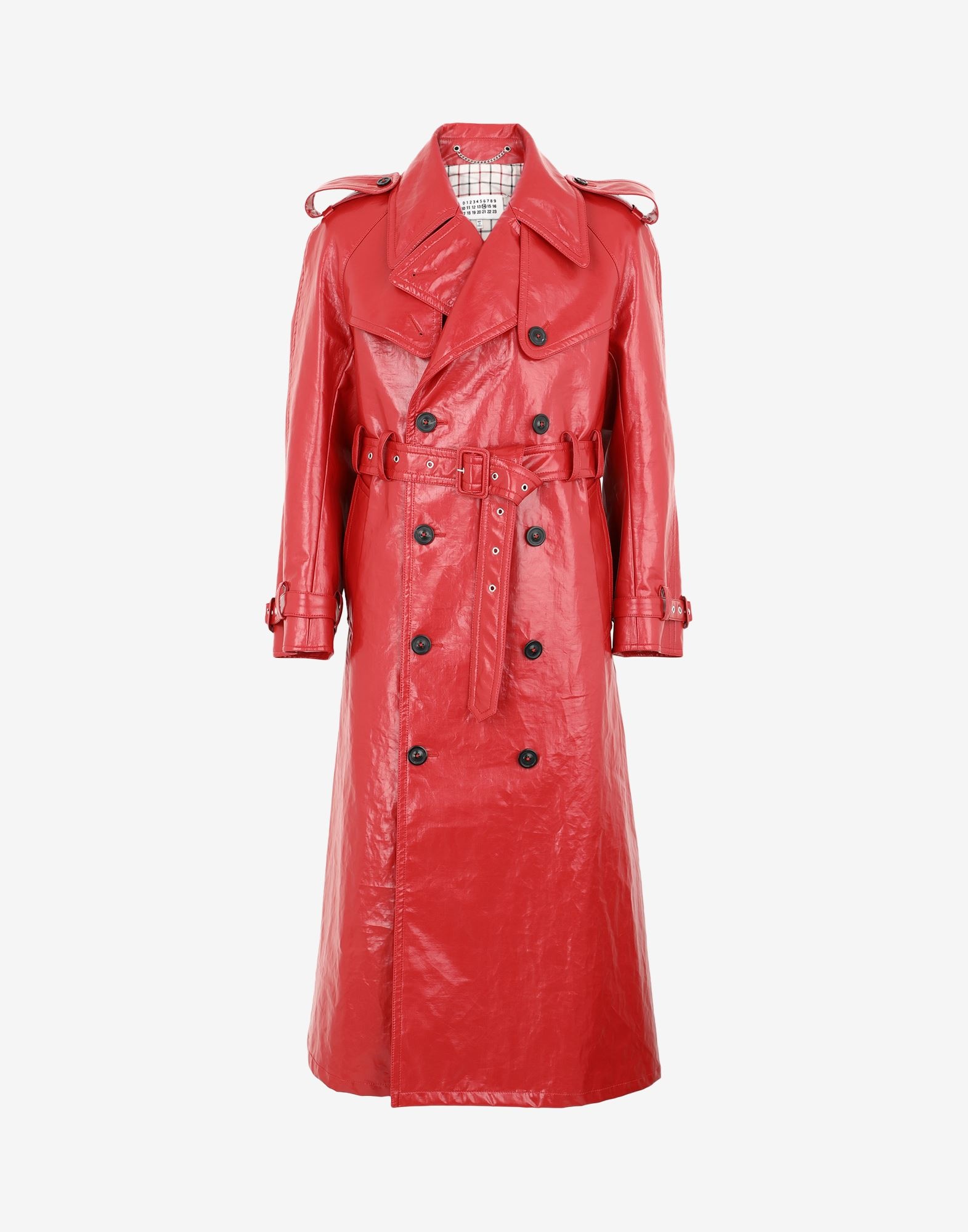 Faux leather trench coat - 1