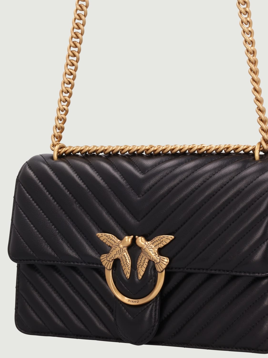 Pinko Love Classic chevron quilted Nappa leather crossbody bag - 3