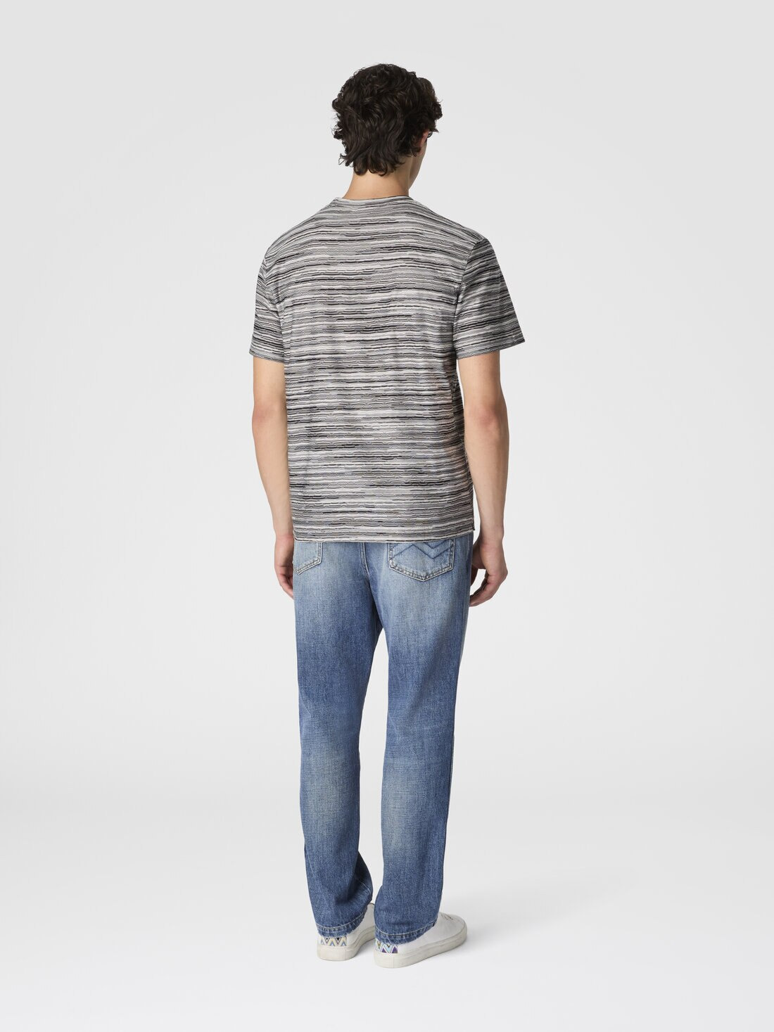 T-Shirt with Flame and Zigzag Pattern - 3