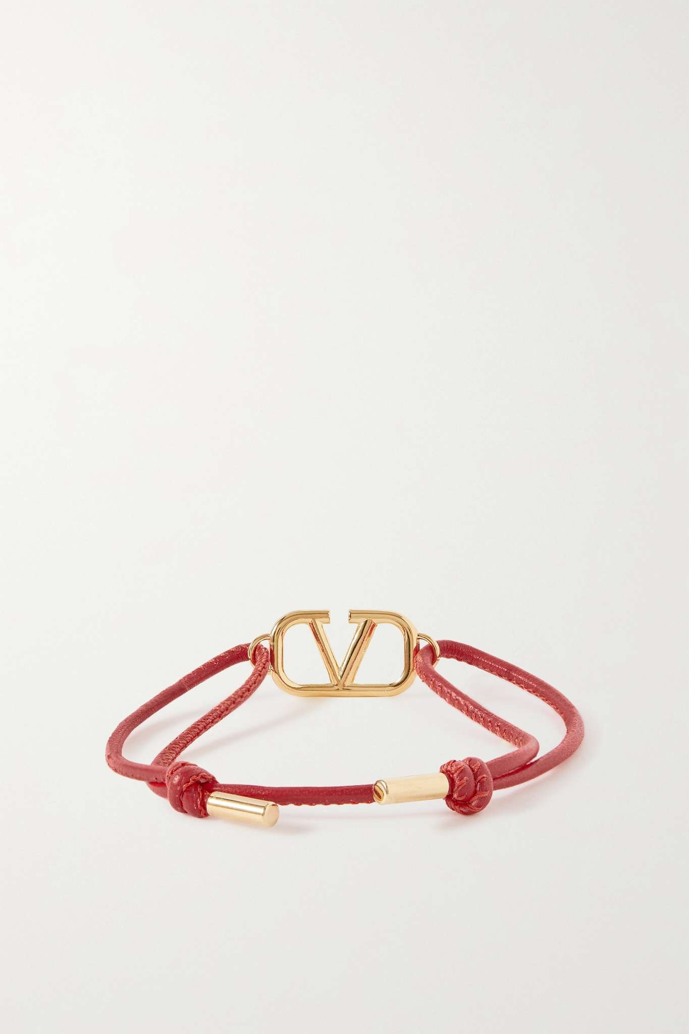 VLOGO gold-tone and leather bracelet - 3